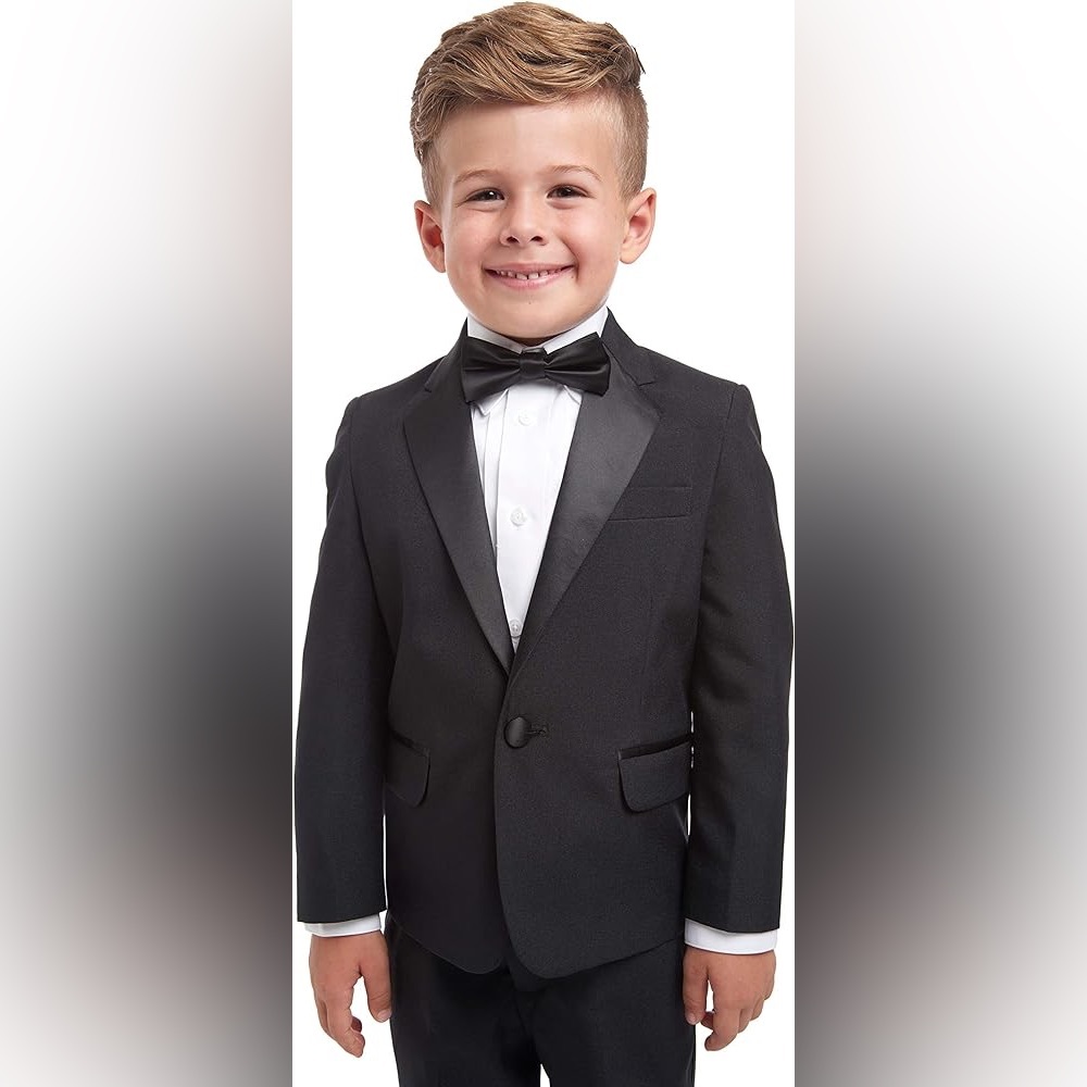 Nautica Boys' 4-Piece Tuxedo Set with Dress Shirt, Bow Tie, Jacket, and Pants 3T